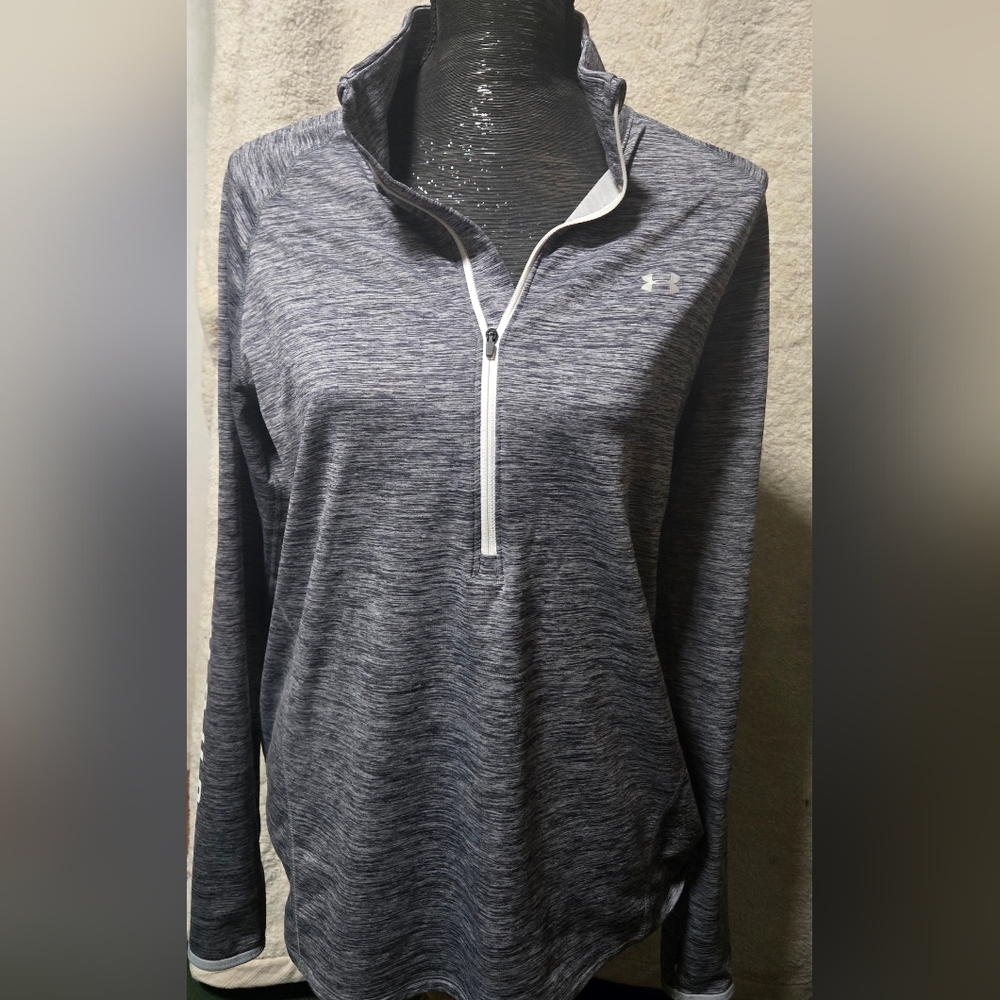 Under Armour Heathered Gray Quarter-Zip Top